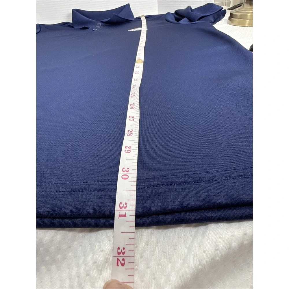 Adidas Mens Golf Polo Shirt Short Sleeve Logo Navy Blue Size XL
